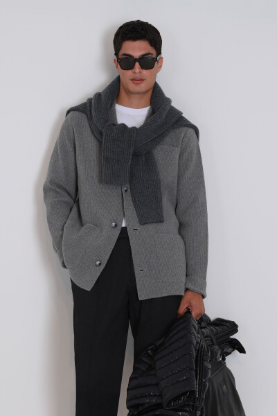 Shay Men's Cardigan Mink - LUFIAN (1)