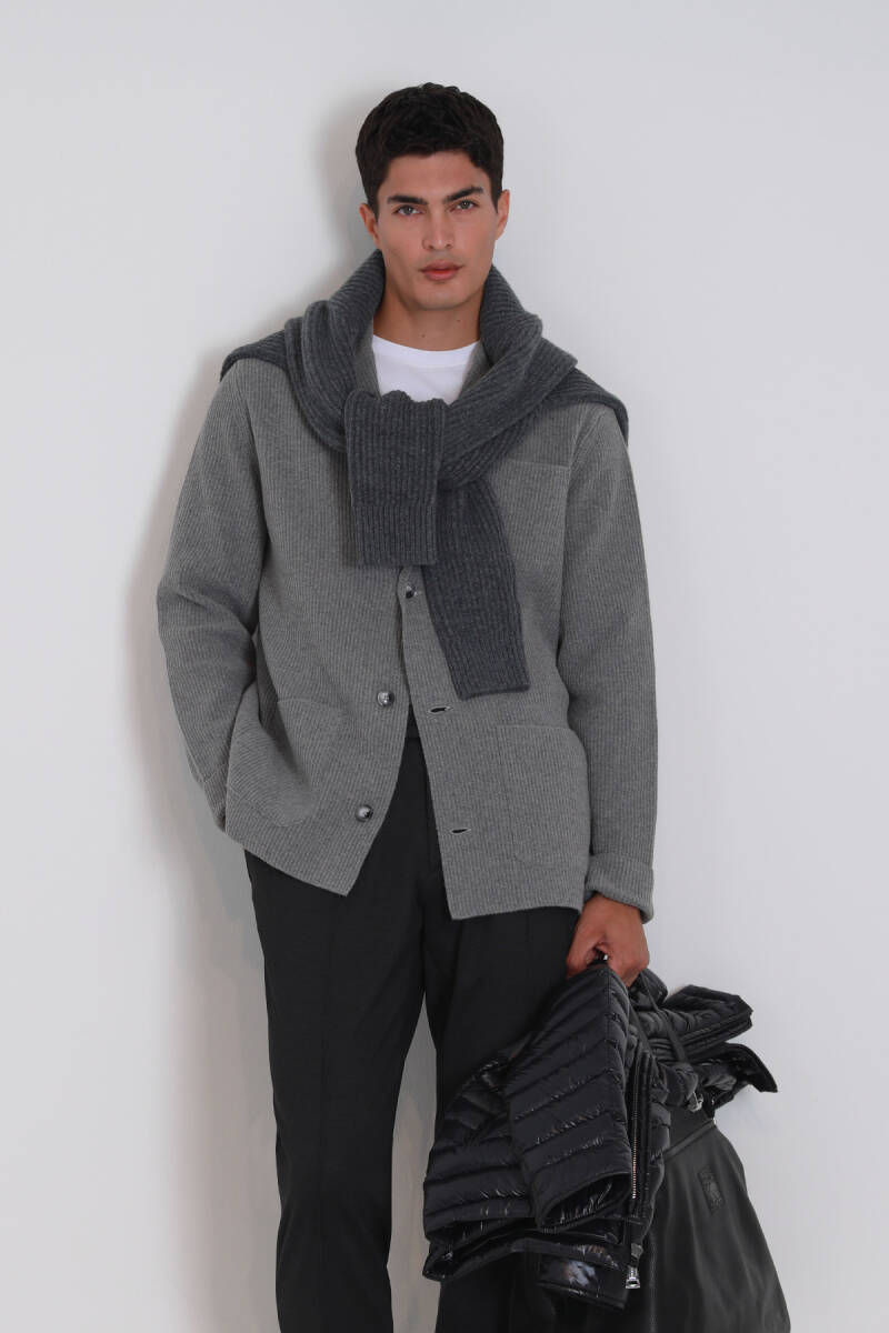 Shay Men's Cardigan Mink - 5