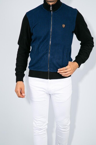 Sierra Fermuarlı Erkek Sweatshirt Siyah - VOLTAJ