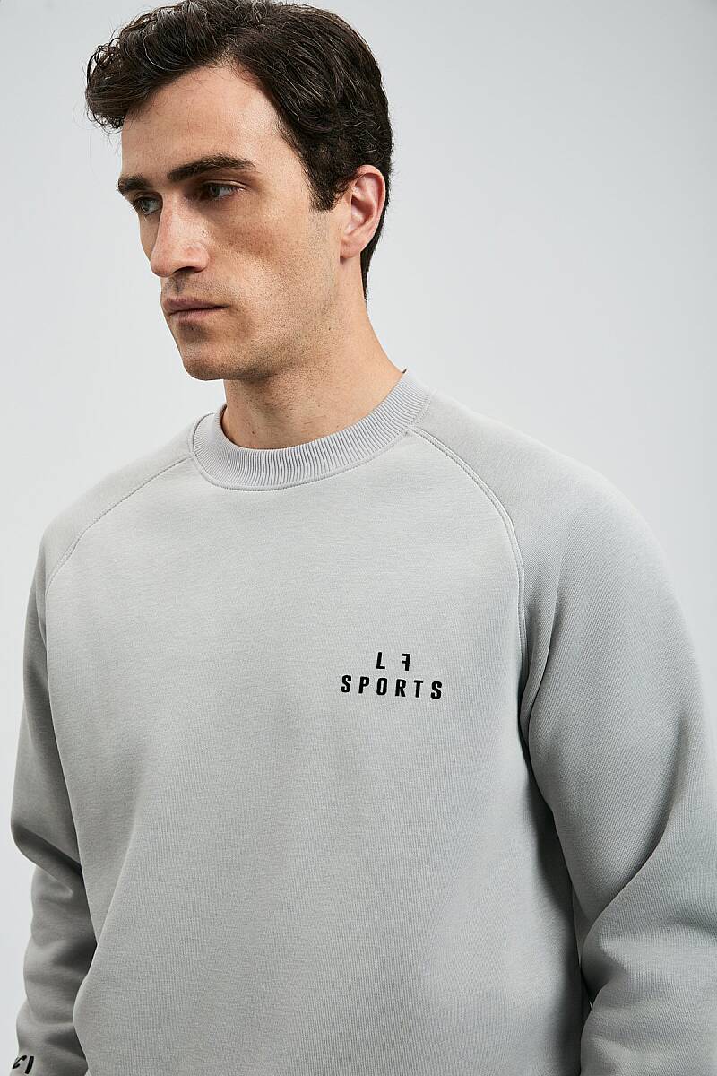 Sıgma Erkek Sweatshirt Açık Gri - 2