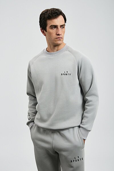 Sıgma Erkek Sweatshirt Açık Gri - 4