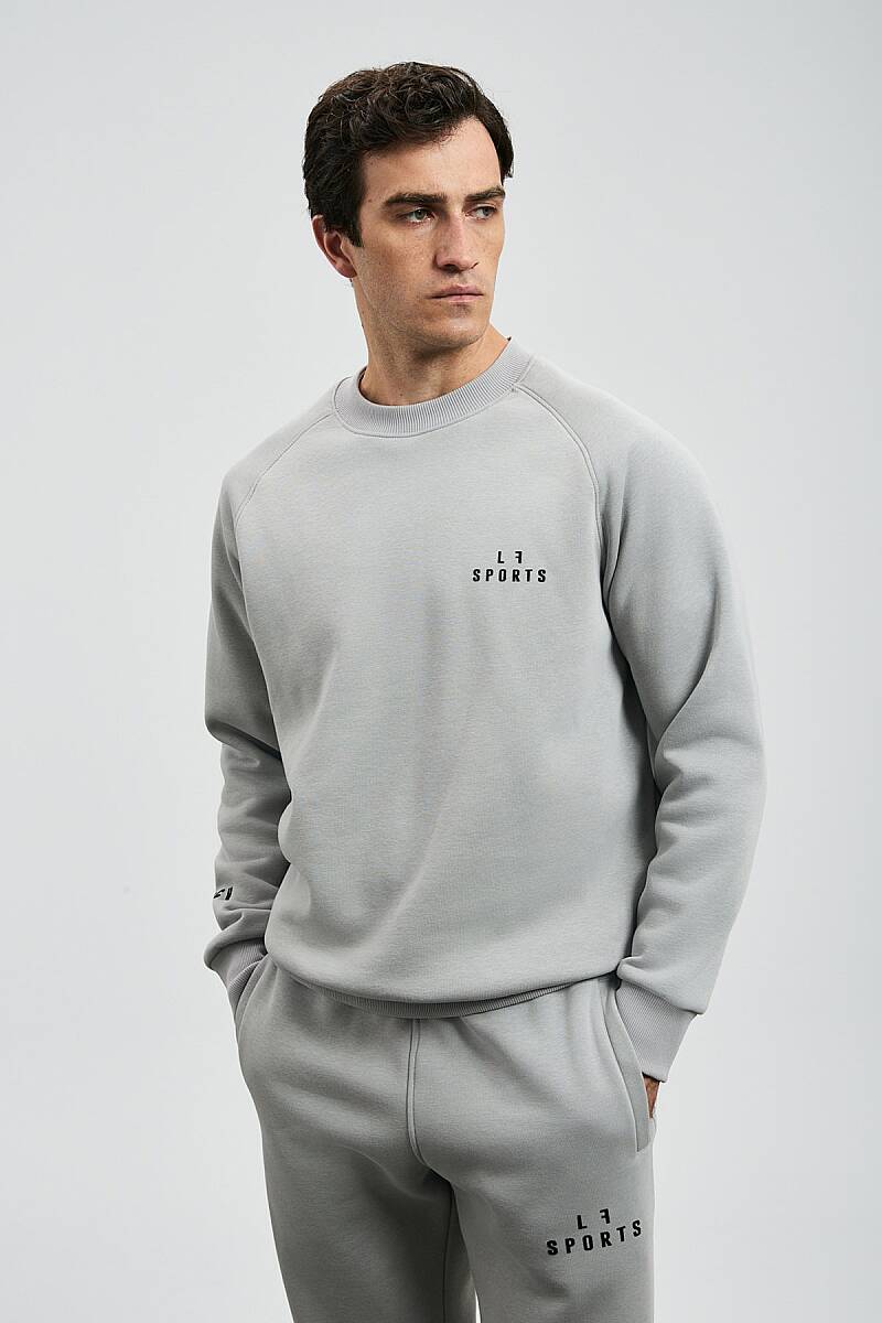 Sıgma Erkek Sweatshirt Açık Gri - 4