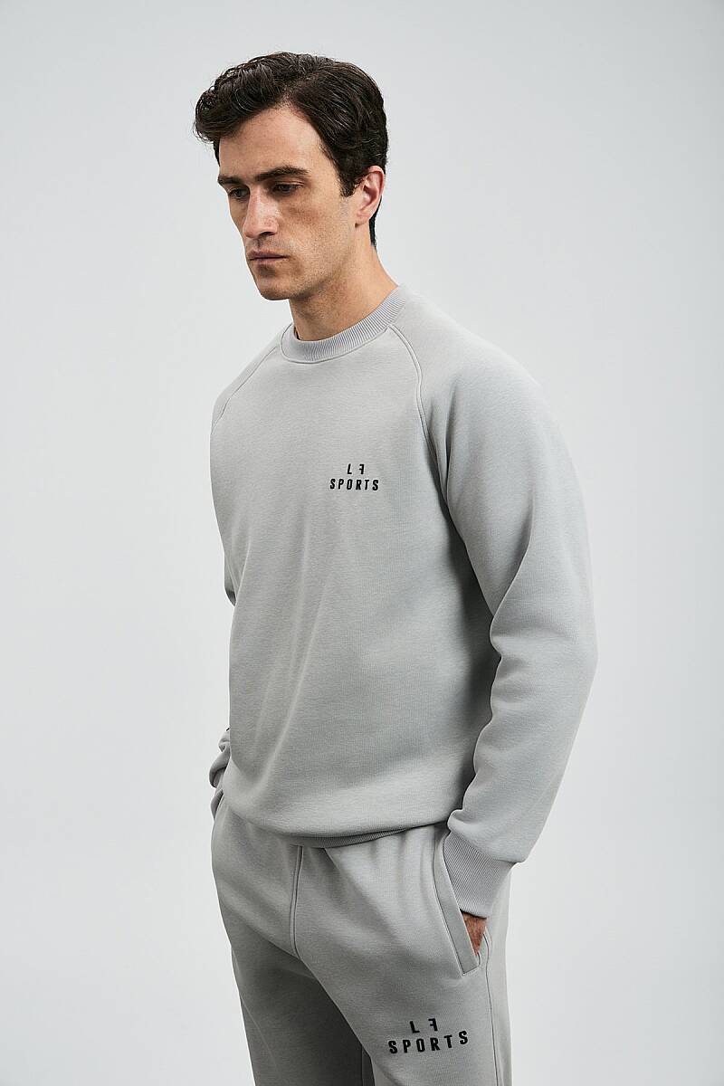 Sıgma Erkek Sweatshirt Açık Gri - 5