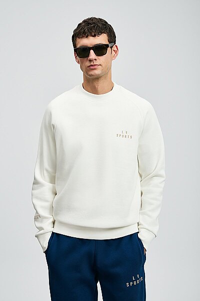 Sıgma Erkek Sweatshirt Kırık Beyaz - 3