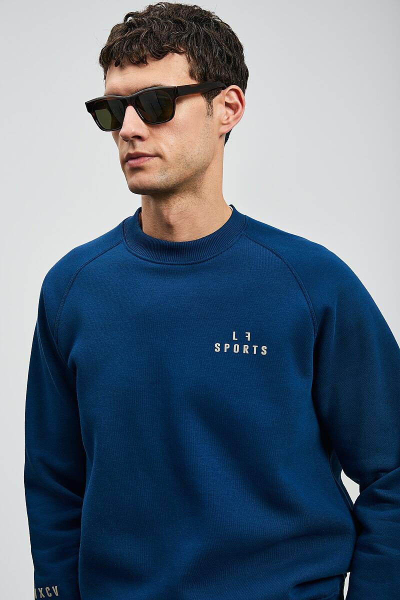 Sıgma Erkek Sweatshirt Saks - 4