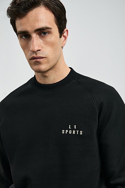 Sıgma Erkek Sweatshirt Siyah - LUFIAN (1)