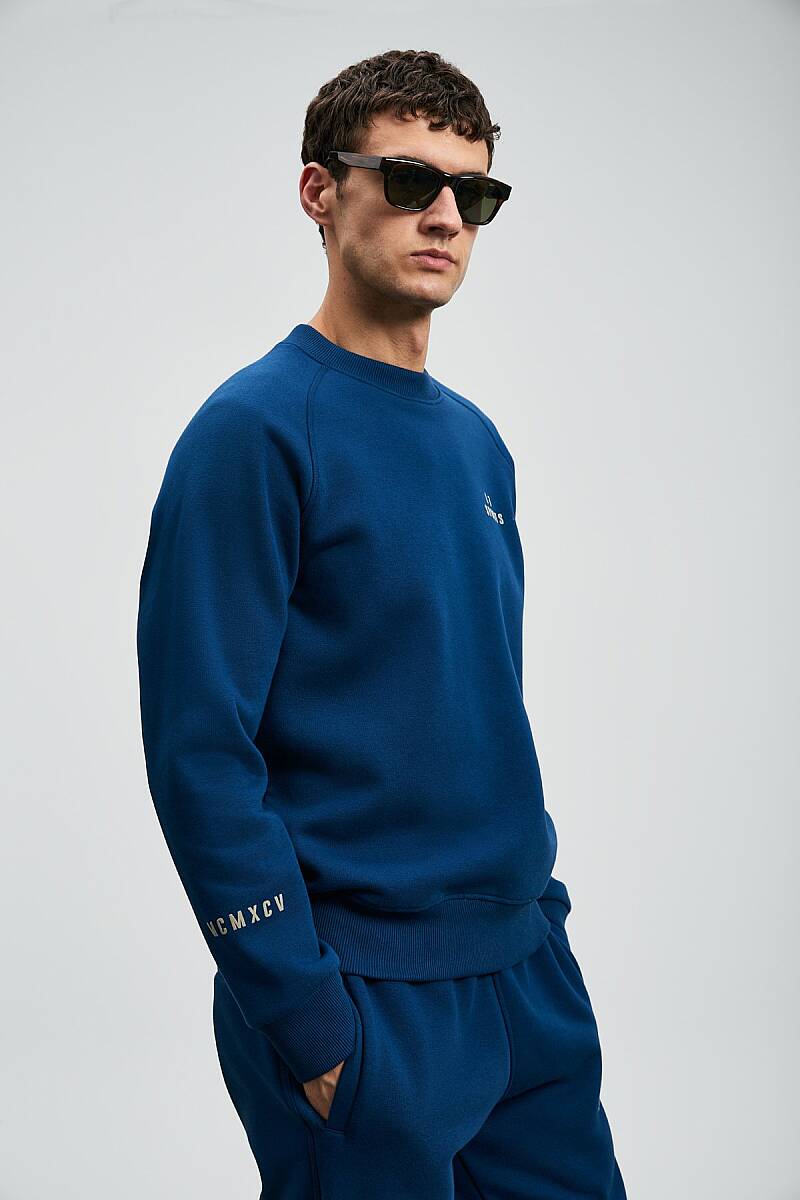 Sıgma Men’s Sweatshirt in Navy Blue - 5