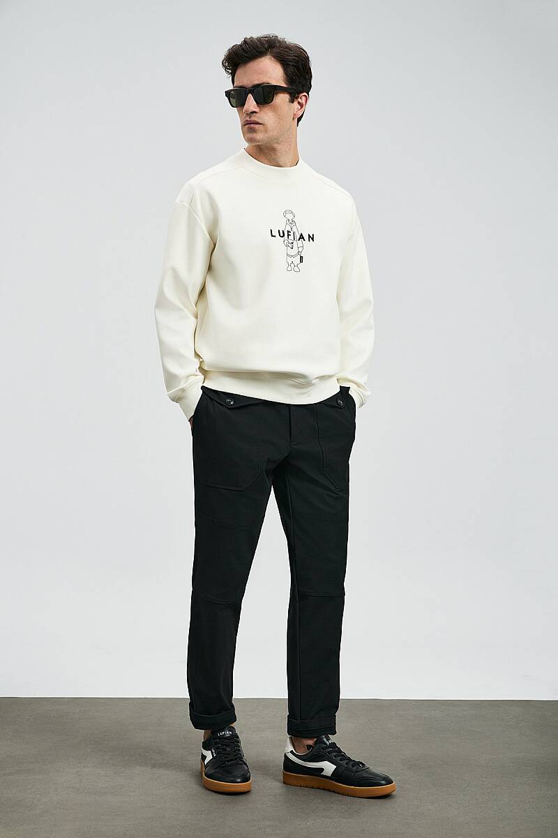 Sımba Erkek Sweatshirt Kırık Beyaz - 2