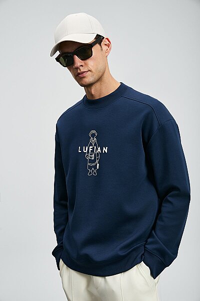Sımba Erkek Sweatshirt Lacivert - LUFIAN (1)