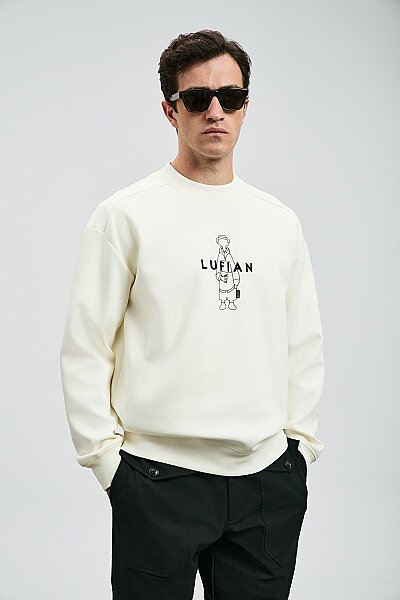 Sımba Men’s Sweatshirt Off White - 3