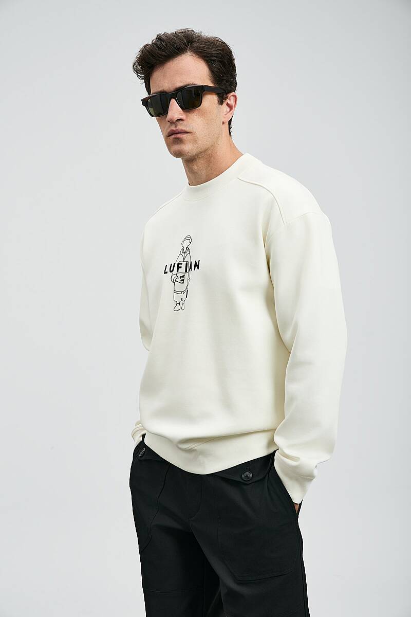 Sımba Men’s Sweatshirt Off White - 4