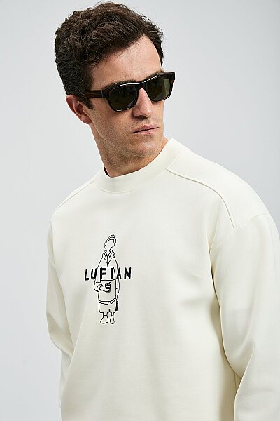 Sımba Men’s Sweatshirt Off White - 5
