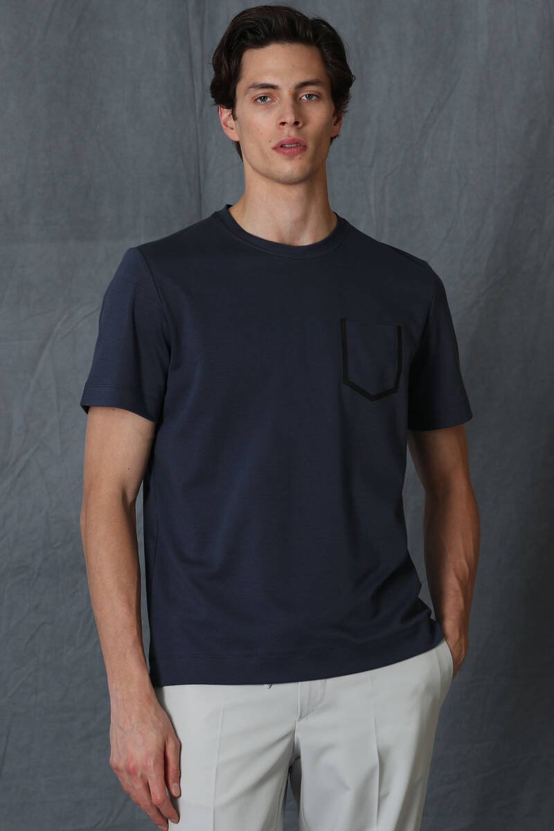 Sırıus Modern Grafik T- Shirt Antrasit - 4
