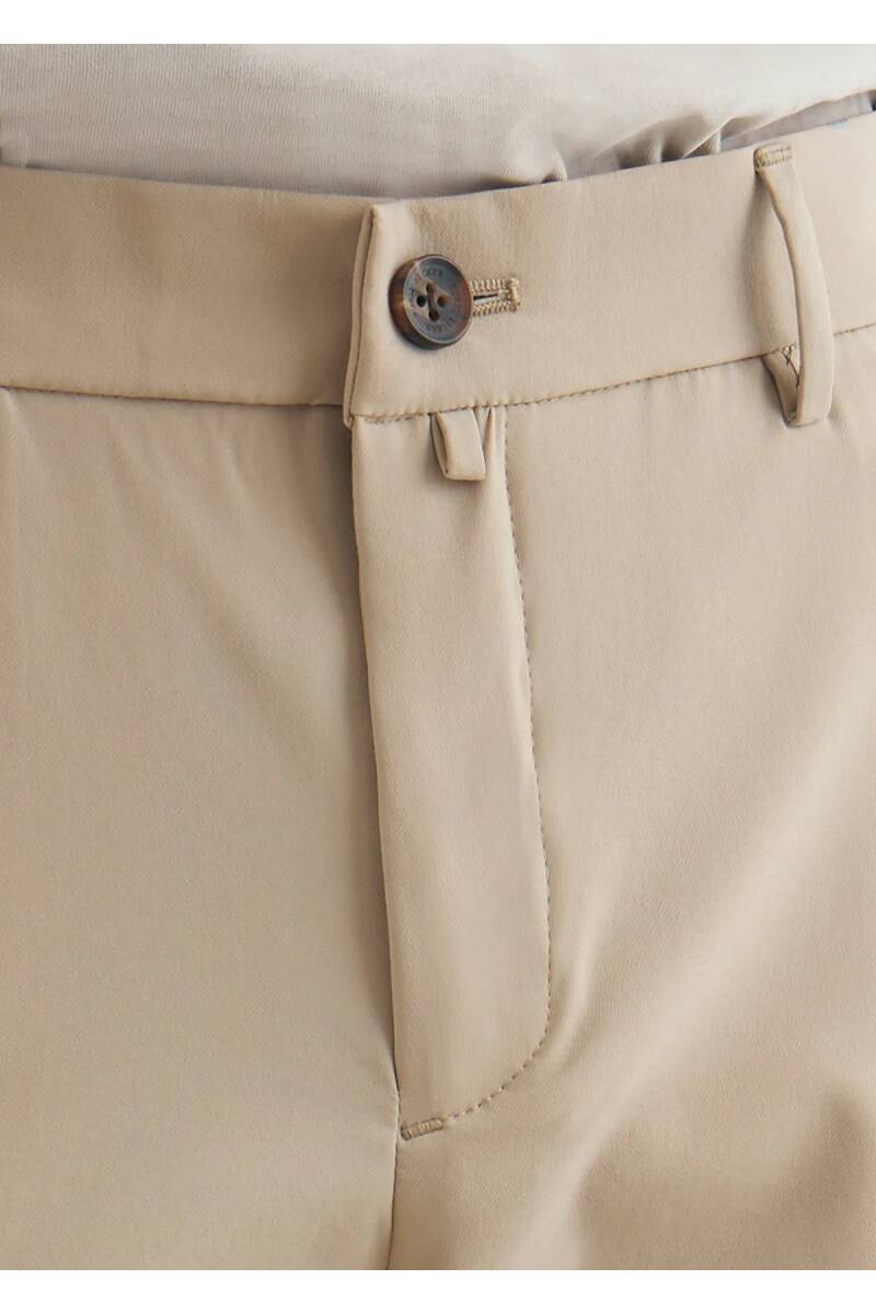 Sketch Beige Color Formal Shorts - 2