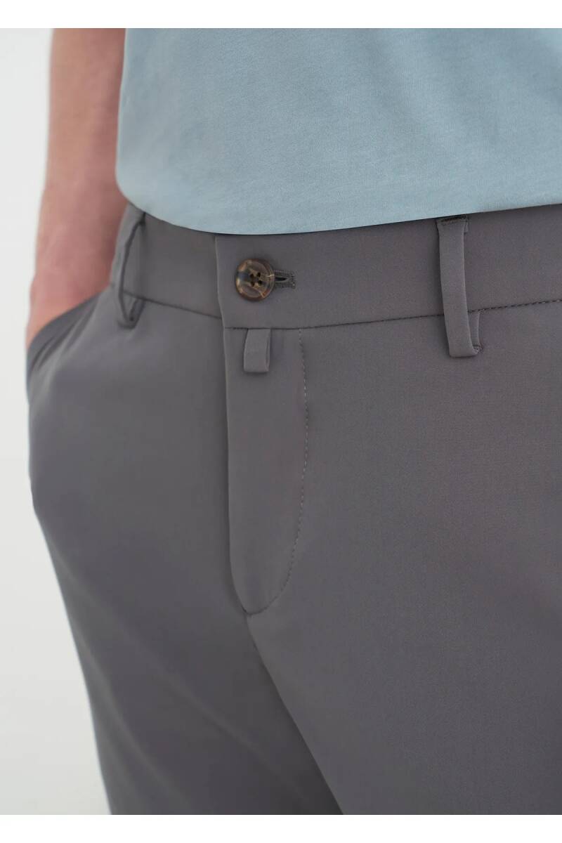Sketch Gray Color Formal Shorts - 2
