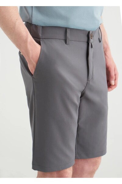Sketch Gray Color Formal Shorts - 3
