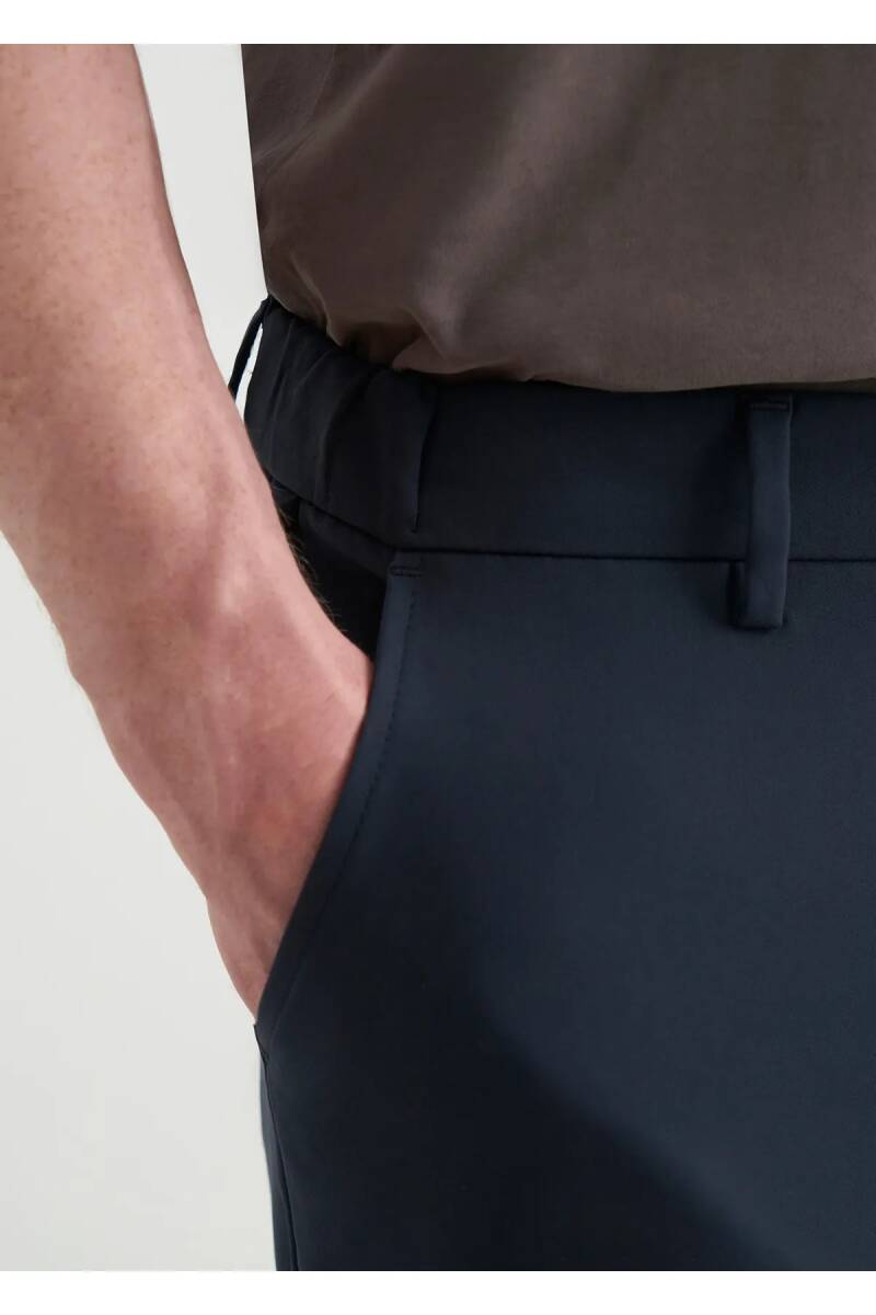 Sketch Navy Blue Color Formal Shorts - 3