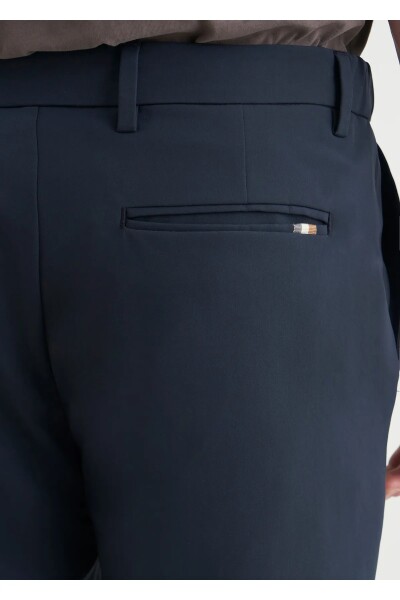 Sketch Navy Blue Color Formal Shorts - 6
