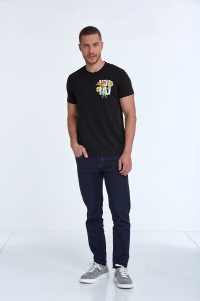 Sky Printed Men's T-Shirt Black - 3