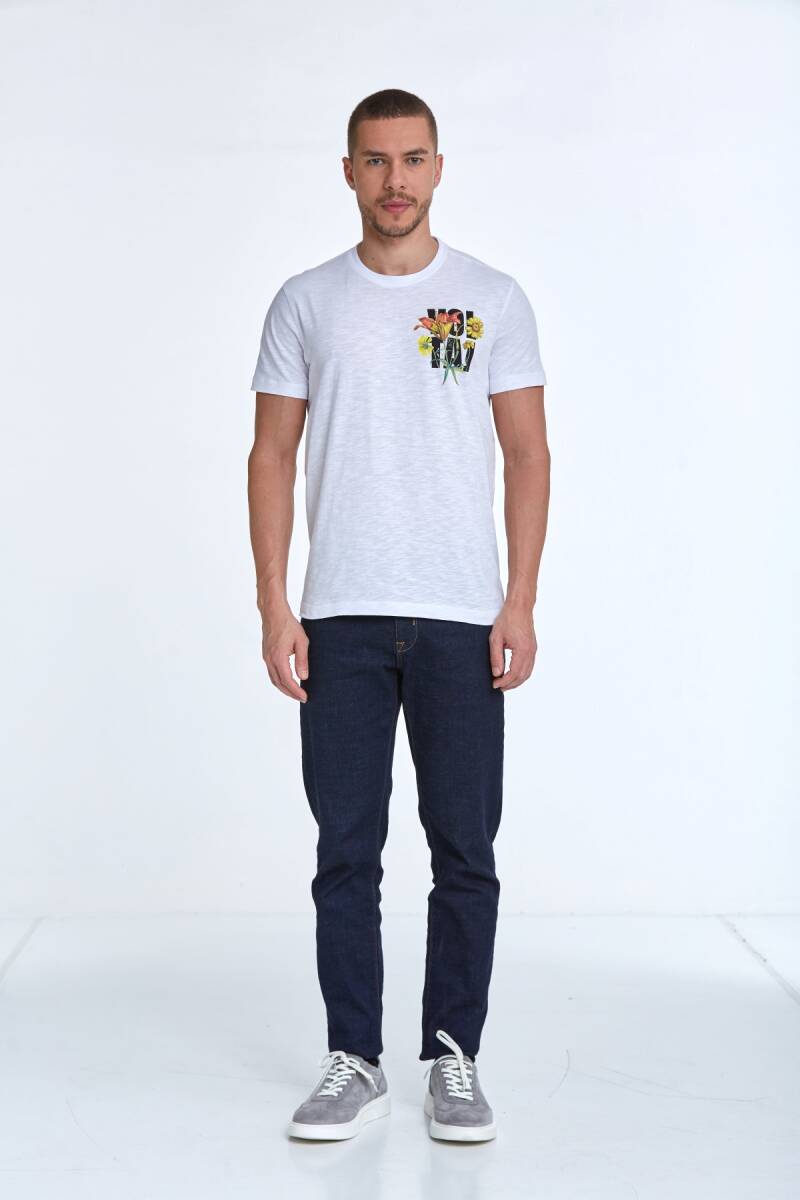 Sky Printed Men's T-Shirt White - 2