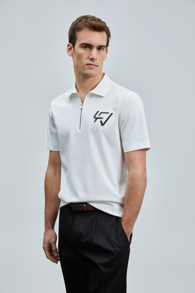 Slash Smart Erkek Polo Tişört Kırık Beyaz - 5