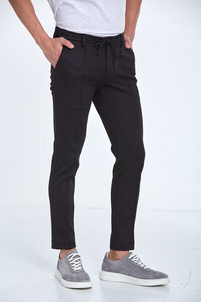 Slim Fit Knitted Men's Jogger Pants - 4