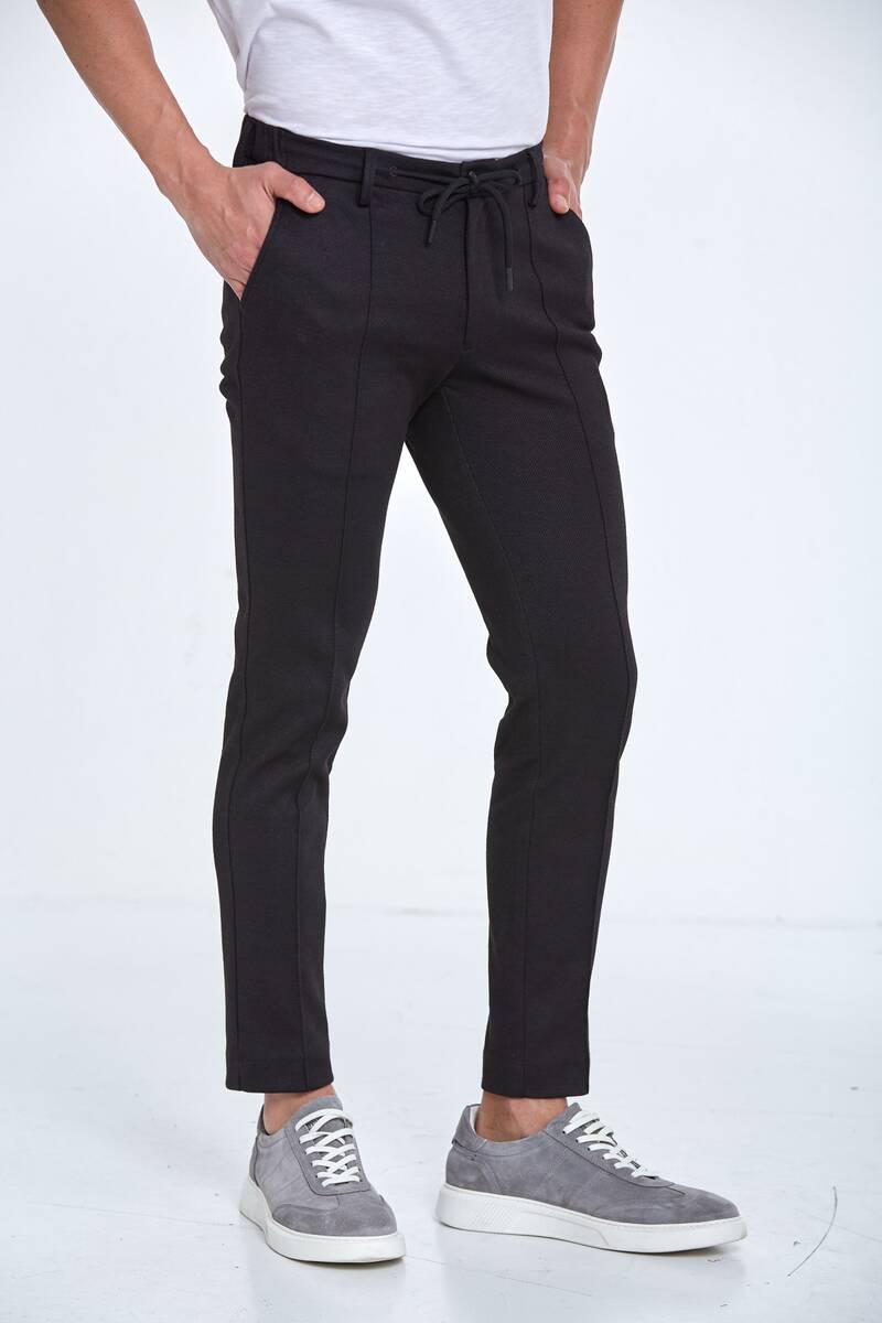 Slim Fit Knitted Men's Jogger Pants - 4