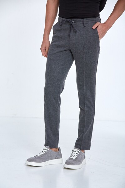Slim Fit Knitted Men's Jogger Pants - 11