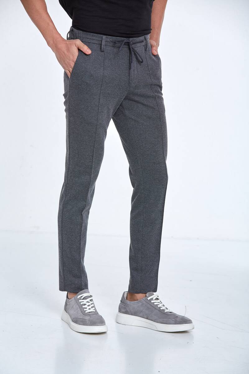 Slim Fit Knitted Men's Jogger Pants - 12