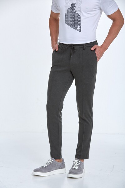 Slim Fit Knitted Men's Jogger Pants - Thumbnail