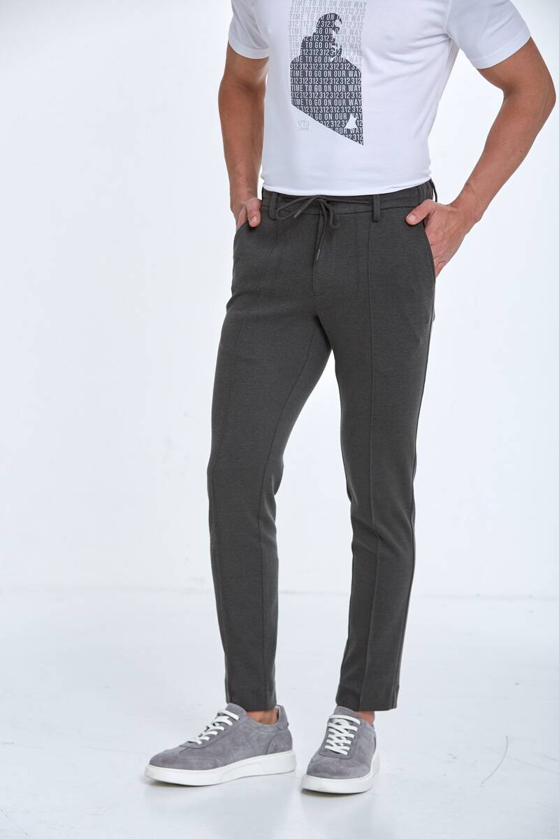 Slim Fit Knitted Men's Jogger Pants - 18