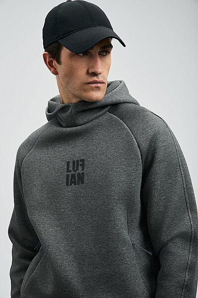 Snow Erkek Sweatshirt Antrasit - LUFIAN