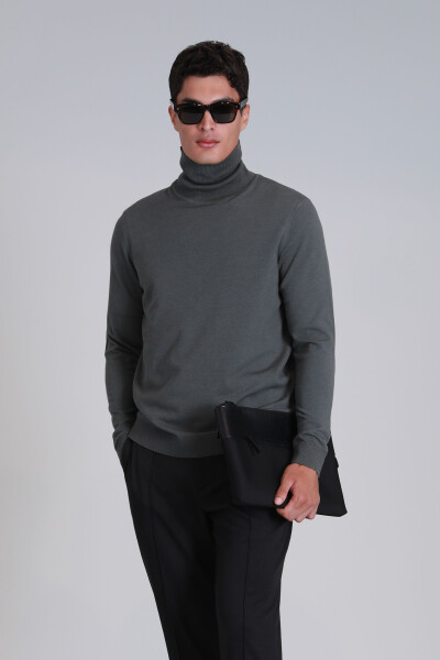 Soil Men's Sweater Khaki - LUFIAN