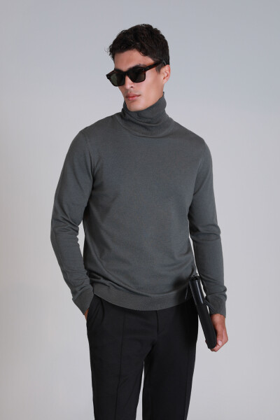 Soil Men's Sweater Khaki - 5