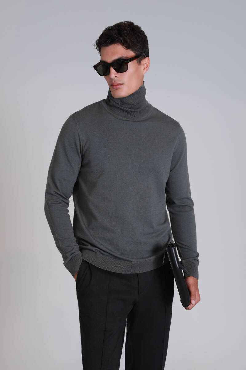 Soil Men's Sweater Khaki - 5