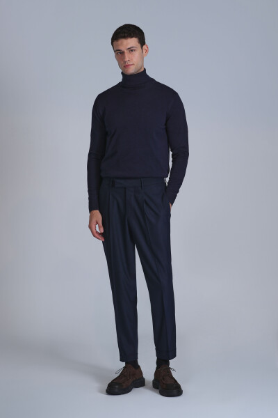 Soil Men's Sweater Navy Blue - 4