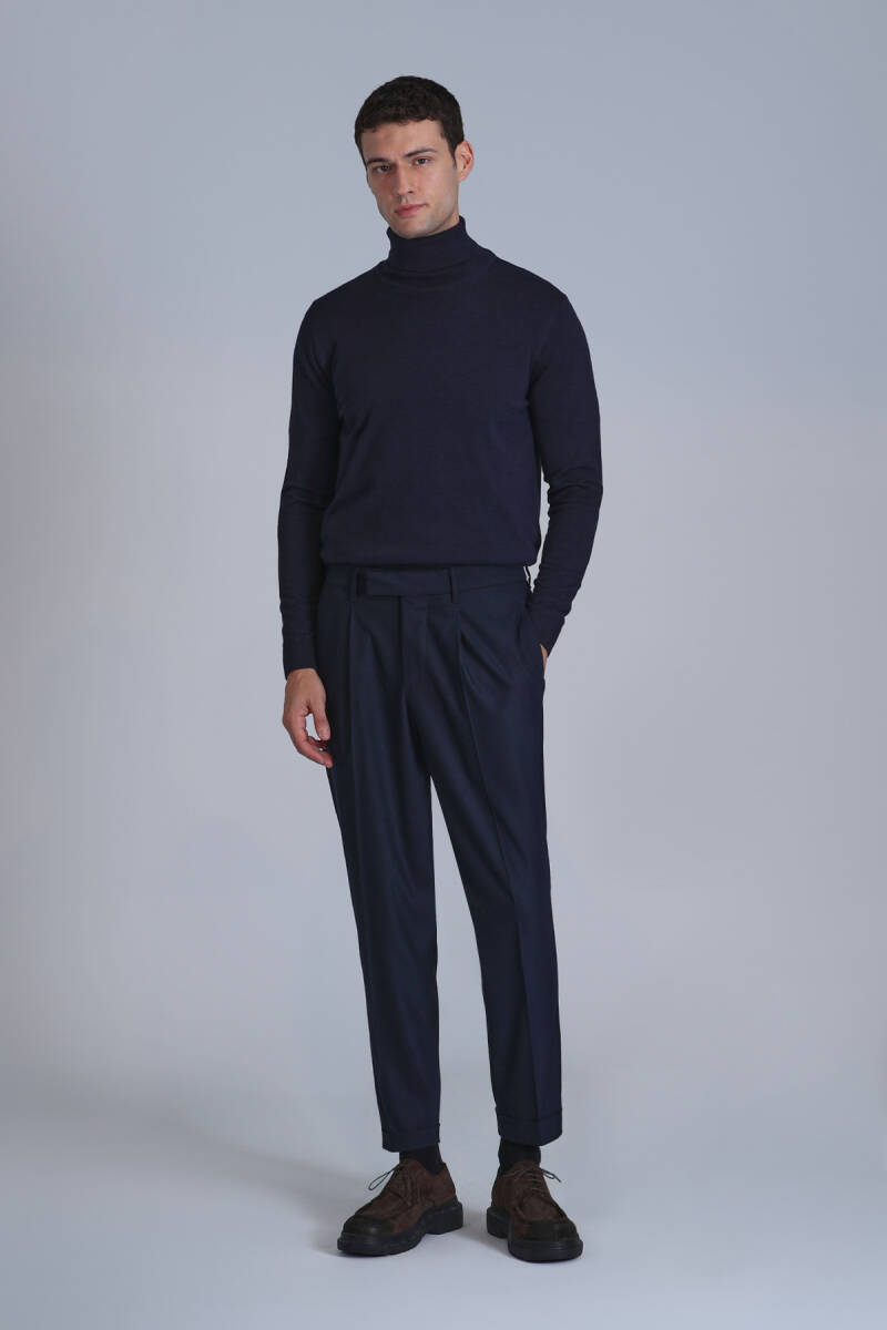 Soil Men's Sweater Navy Blue - 4