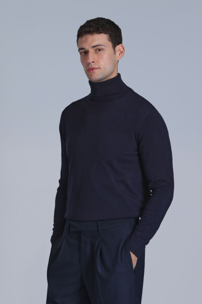 Soil Men's Sweater Navy Blue - 5