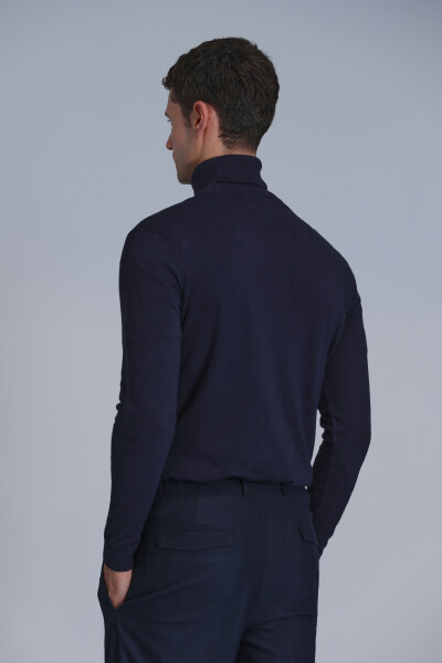 Soil Men's Sweater Navy Blue - 6