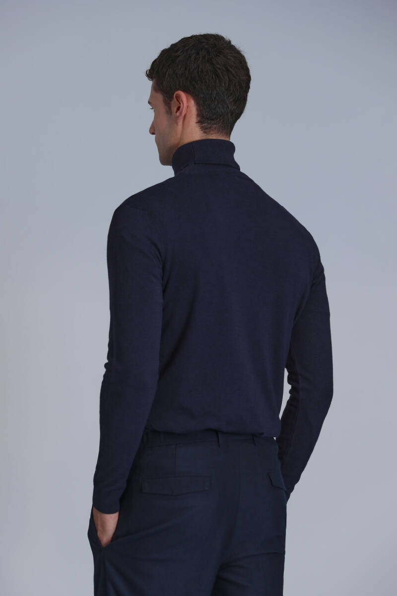 Soil Men's Sweater Navy Blue - 6