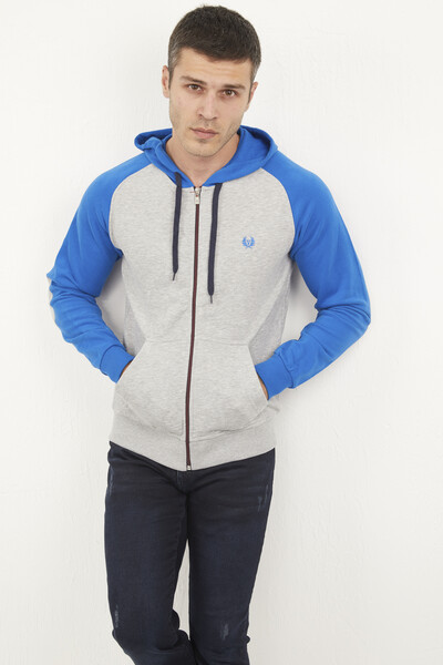 South Kapüşonlu Erkek Sweatshirt Gri - 2