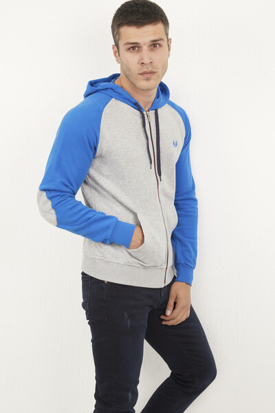 South Kapüşonlu Erkek Sweatshirt Gri - 3
