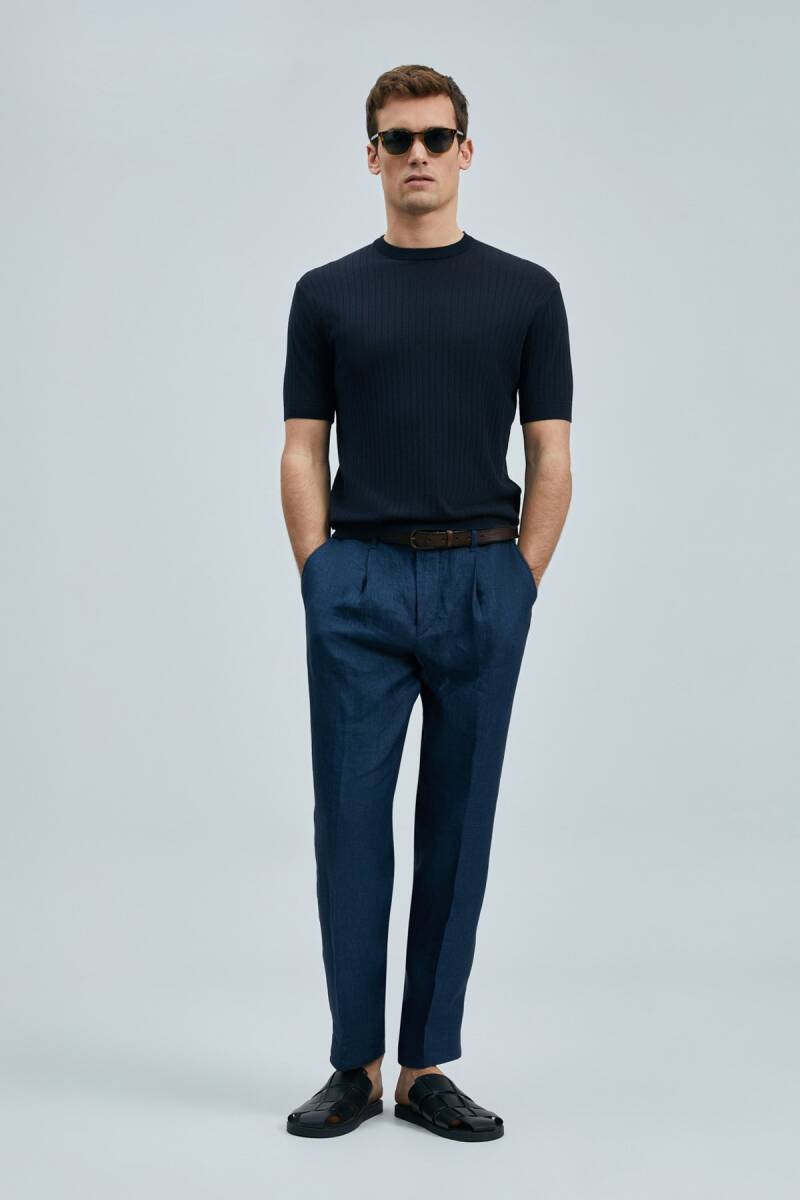 Spear Erkek Pamuklu Kazak Koyu Lacivert - 2