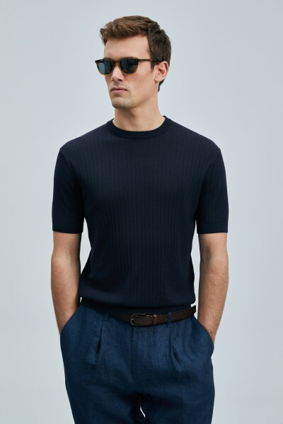 Spear Erkek Pamuklu Kazak Koyu Lacivert - 5