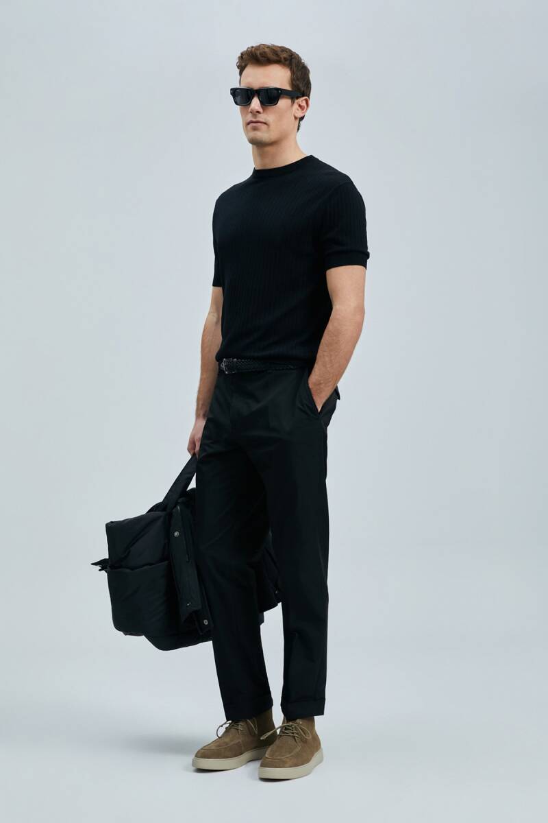 Spear Erkek Pamuklu Kazak Siyah - 1