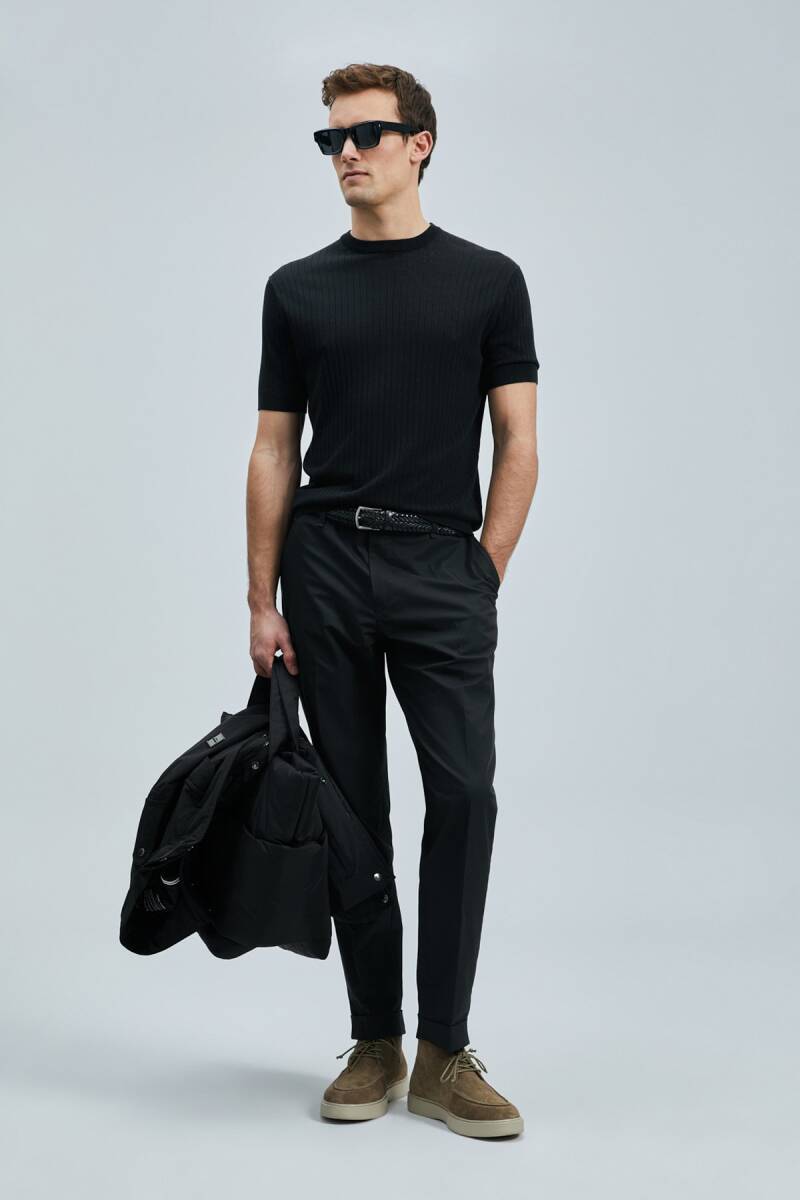 Spear Erkek Pamuklu Kazak Siyah - 2