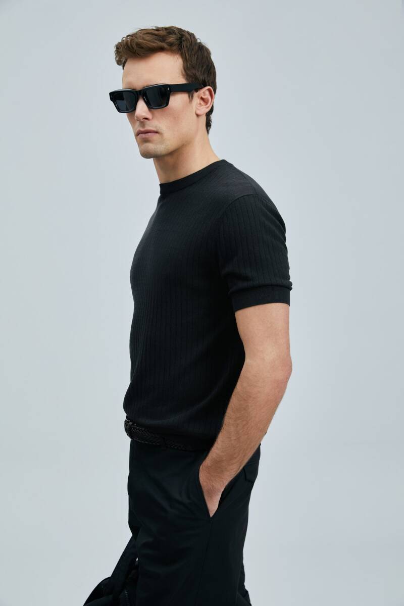 Spear Erkek Pamuklu Kazak Siyah - 3