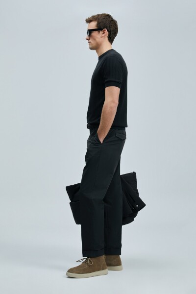 Spear Erkek Pamuklu Kazak Siyah - 4