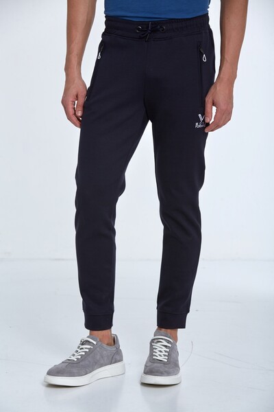 VOLTAJ - Спортивные штаны с вышитым логотипом V и карманом на молнии (1)