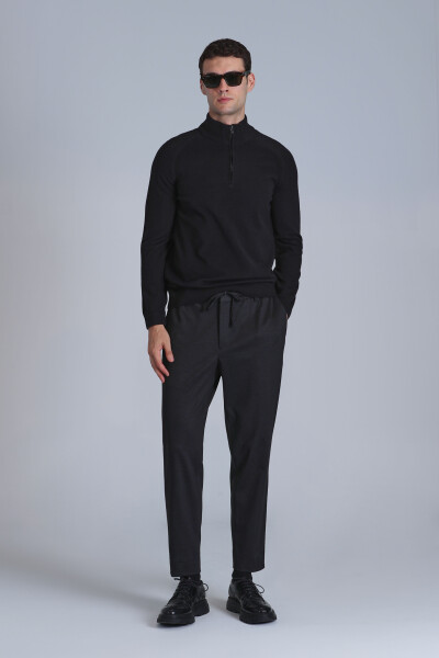 Stavan Men's Sweater Black - LUFIAN (1)